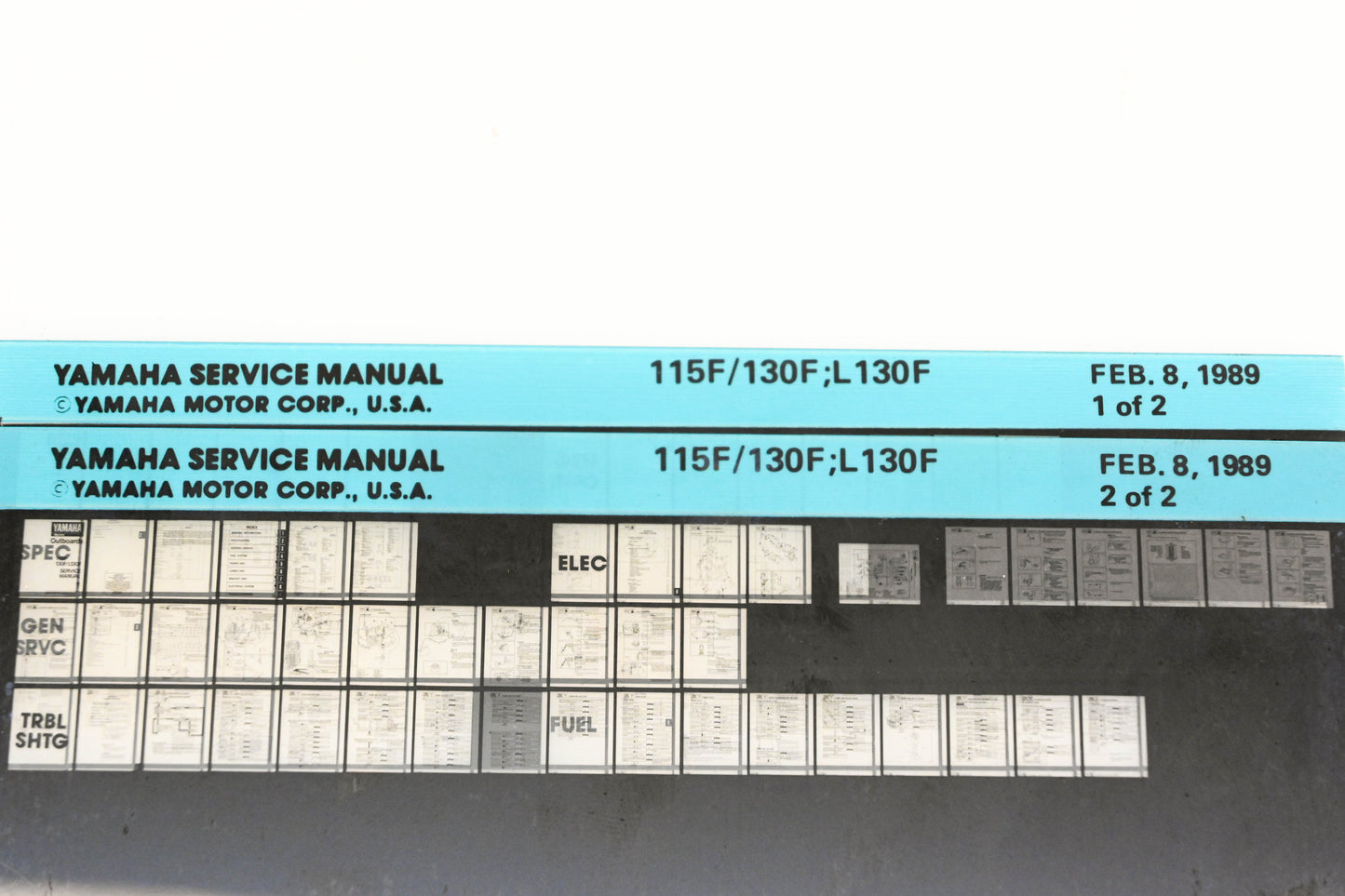 OEM Yamaha XM007-35 115F/130F,L130F Service Manual Microfiche Lot