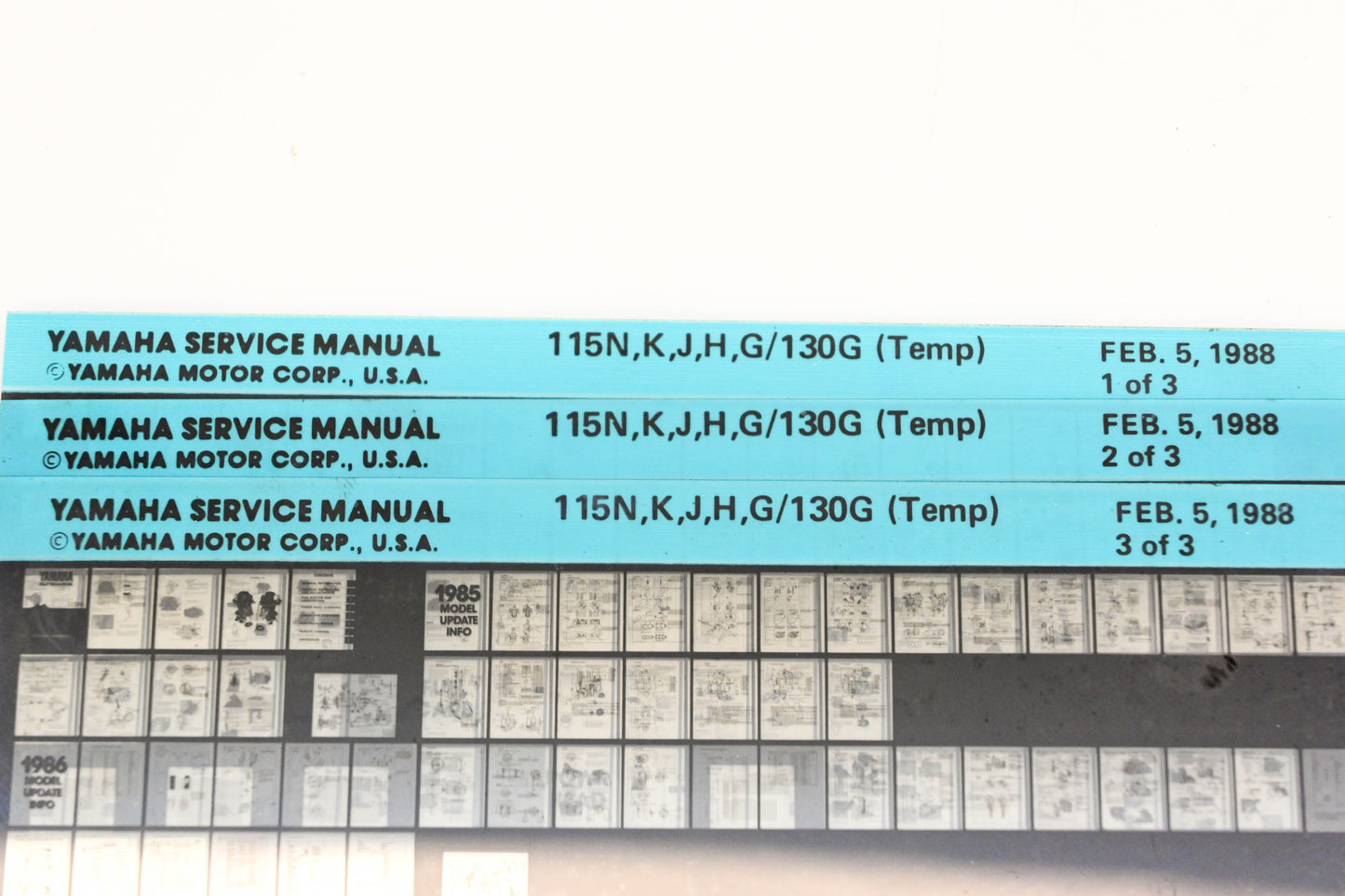 OEM Yamaha XM007-36 115N,K,J,H,G/130G Temp Service Manual Microfiche Lot