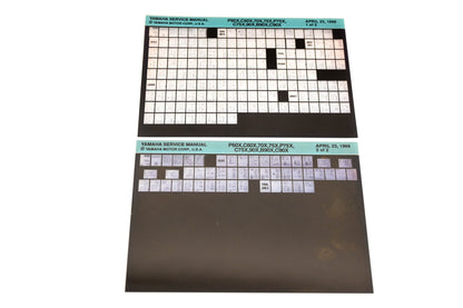OEM Yamaha XM007-37 P60X,C60X,70X,75X,P75X,C75X,90X,B90X,C90X Manual Microfiche Lot