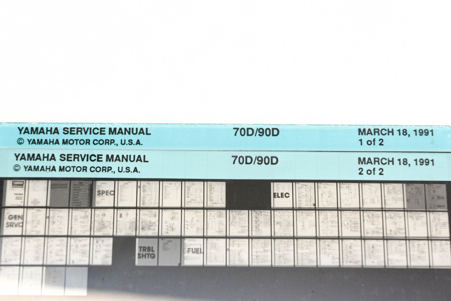 OEM Yamaha XM007-38 1991 70D/90D Service Manual Microfiche Lot