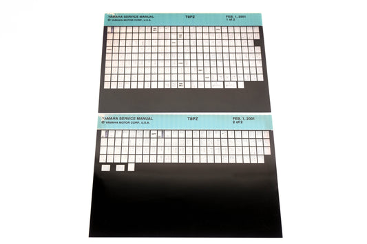 OEM Yamaha XM007-39 2001 T8PZ Service Manual Microfiche Lot