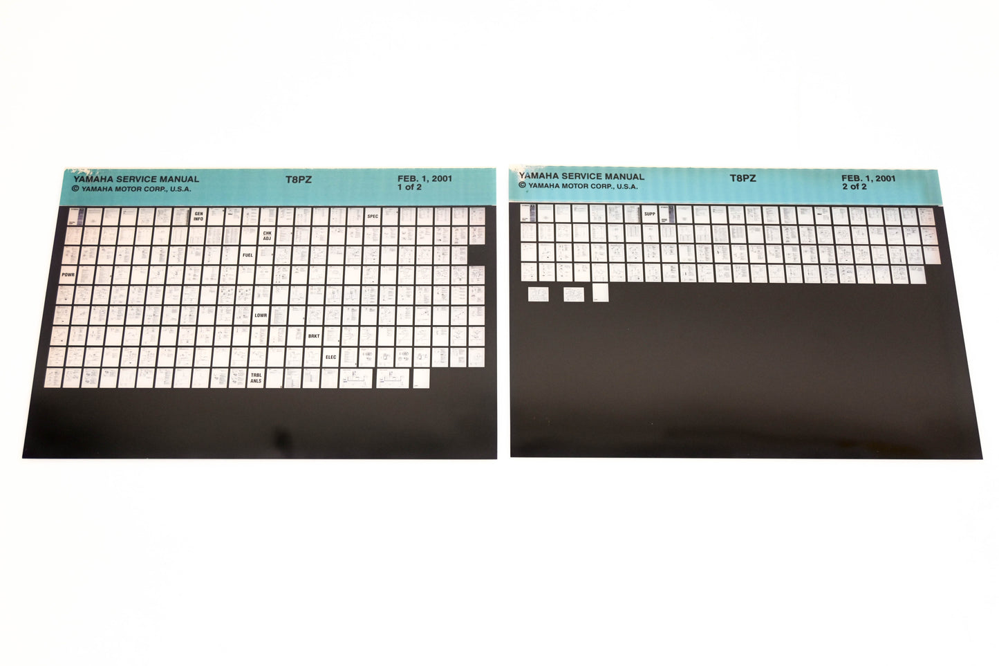 OEM Yamaha XM007-39 2001 T8PZ Service Manual Microfiche Lot