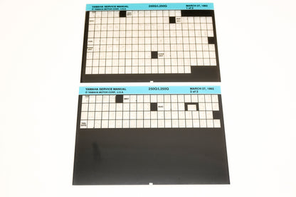 OEM Yamaha XM007-40 1992 250Q/L250Q Service Manual Microfiche Lot