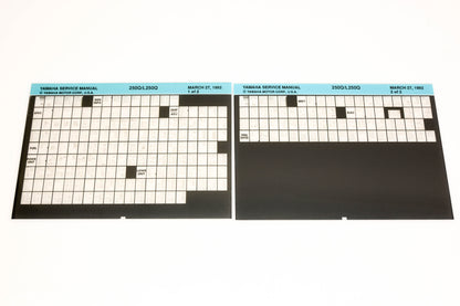 OEM Yamaha XM007-40 1992 250Q/L250Q Service Manual Microfiche Lot