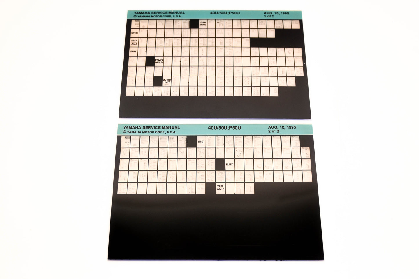 OEM Yamaha XM007-41 1995 40U/50U,P50U Service Manual Microfiche Lot