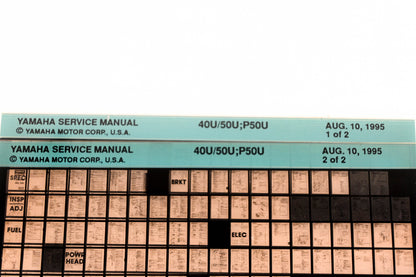 OEM Yamaha XM007-41 1995 40U/50U,P50U Service Manual Microfiche Lot