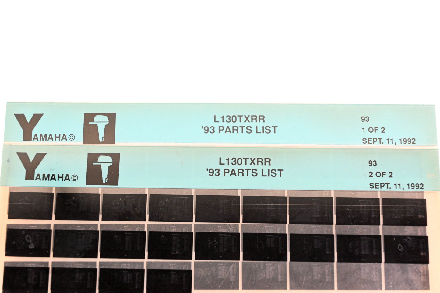 OEM Yamaha XM007-42 1993 L130TXRR Parts List Microfiche Lot