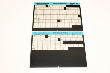 OEM Yamaha XM007-43 1992 250D/L250D, 250P/L250P Service Manual Microfiche Lot