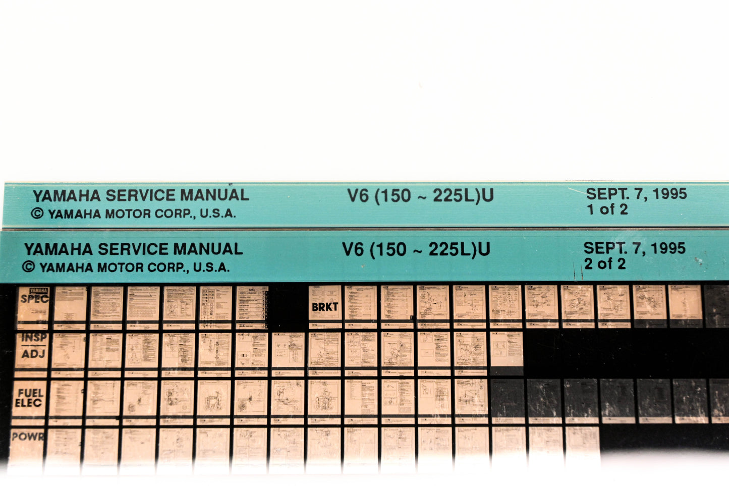 OEM Yamaha XM007-44 1995 V6(150-225L)U Service Manual Microfiche Lot