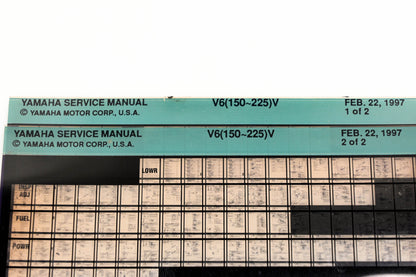 OEM Yamaha XM007-45 1997 V6(150-225)V Service Manual Microfiche Lot