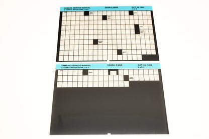 OEM Yamaha XM007-51 1992 250R/L250R Service Manual Microfiche Lot