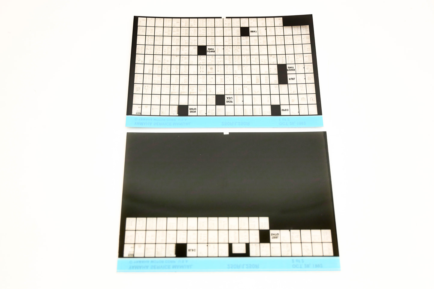 OEM Yamaha XM007-51 1992 250R/L250R Service Manual Microfiche Lot