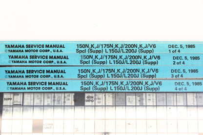 OEM Yamaha XM007-53 150N/175N/200N/V6 Special Supplemental, L150J/L200J Supplemental Microfiche Lot