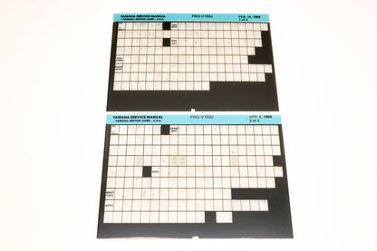 OEM Yamaha XM007-54 1986 PRO-V150J Service Manual Microfiche Lot