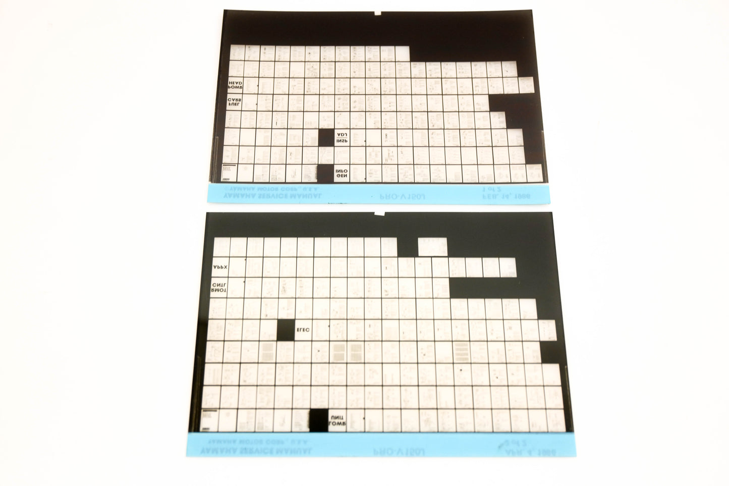 OEM Yamaha XM007-54 1986 PRO-V150J Service Manual Microfiche Lot