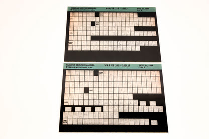 OEM Yamaha XM007-55 1994 V4 & V6(115-225L)T Service Manual Microfiche Lot