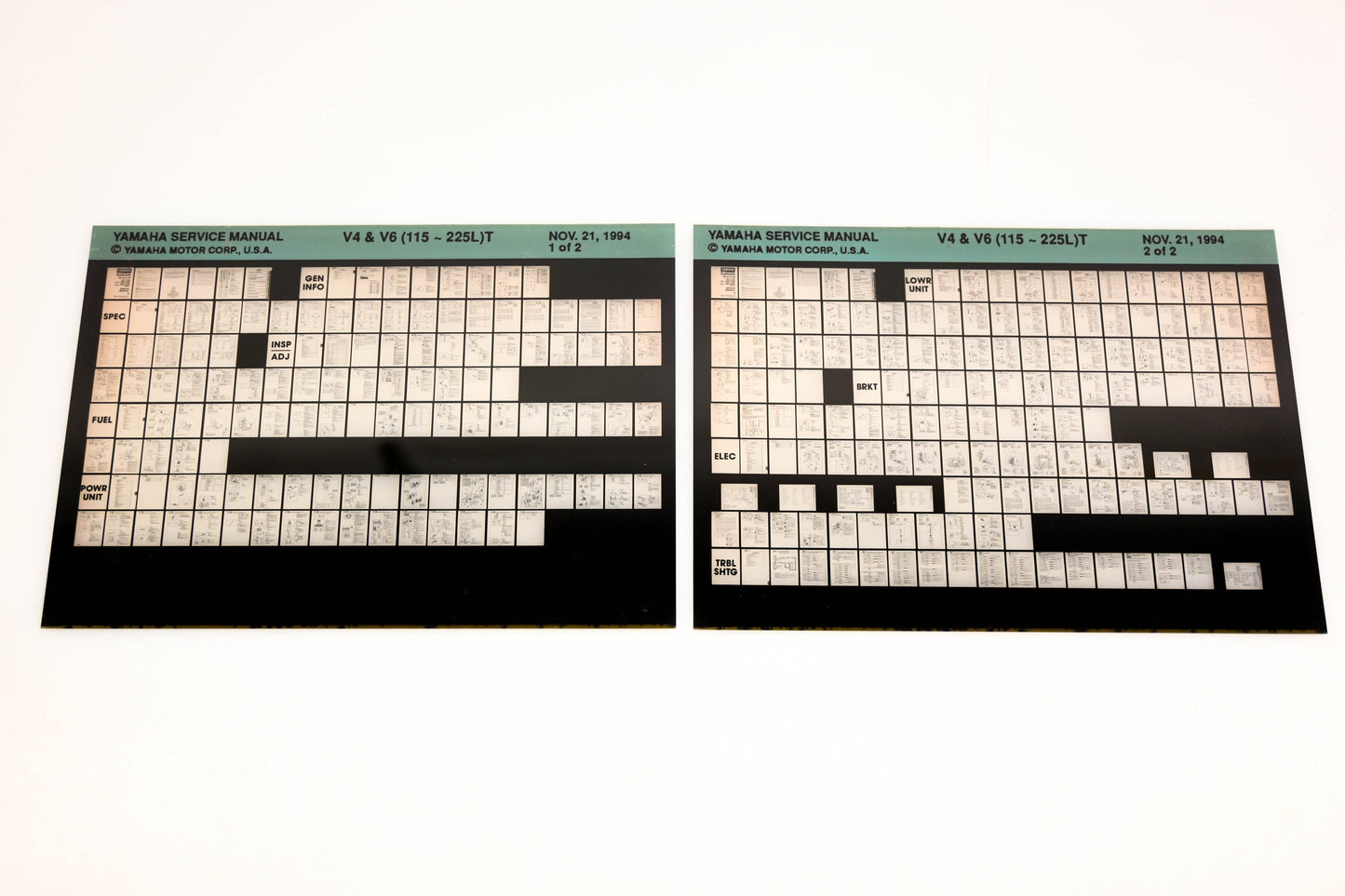 OEM Yamaha XM007-55 1994 V4 & V6(115-225L)T Service Manual Microfiche Lot