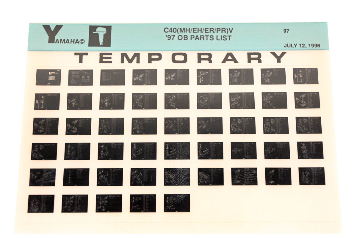 OEM Yamaha XM007-56 1997 C40(MH/EH/ER/PR)V Temp Outboard Manual Microfiche