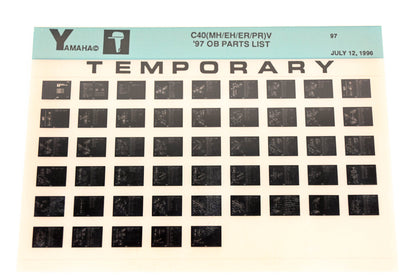 OEM Yamaha XM007-56 1997 C40(MH/EH/ER/PR)V Temp Outboard Manual Microfiche