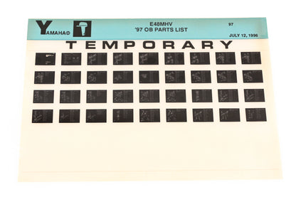 OEM Yamaha XM007-59 1997 E48MHV Temp Outboard Parts List Microfiche