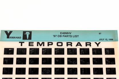 OEM Yamaha XM007-59 1997 E48MHV Temp Outboard Parts List Microfiche