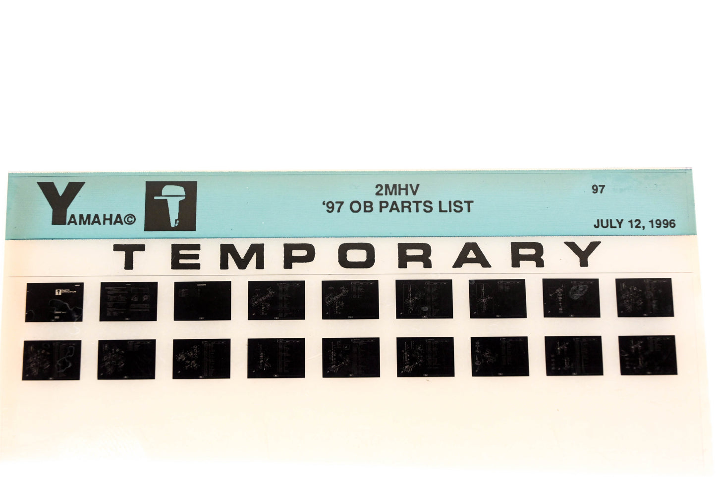 OEM Yamaha XM007-66 1997 2MHV Outboard Temp Parts List Microfiche