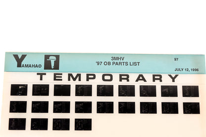 OEM Yamaha XM007-67 1997 3MHV Outboard Temp Parts List Microfiche