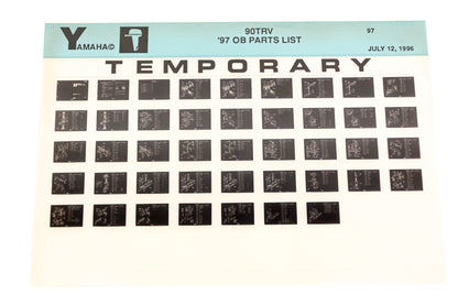 OEM Yamaha XM007-71 1997 90TRV Outboard Temp Parts List Microfiche