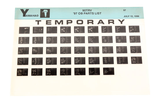 OEM Yamaha XM007-71 1997 90TRV Outboard Temp Parts List Microfiche
