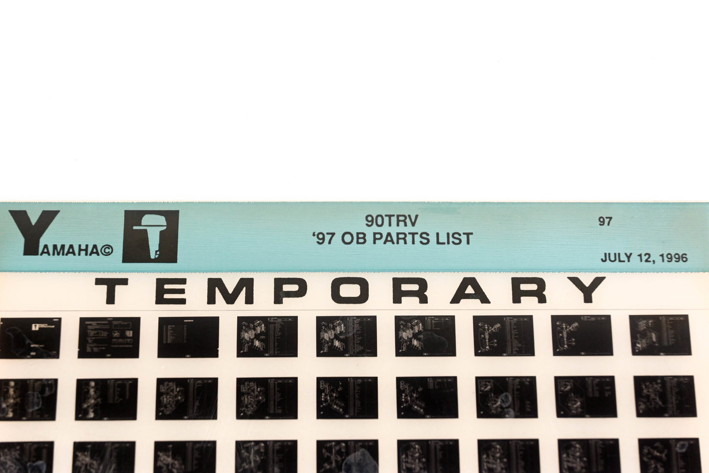 OEM Yamaha XM007-71 1997 90TRV Outboard Temp Parts List Microfiche