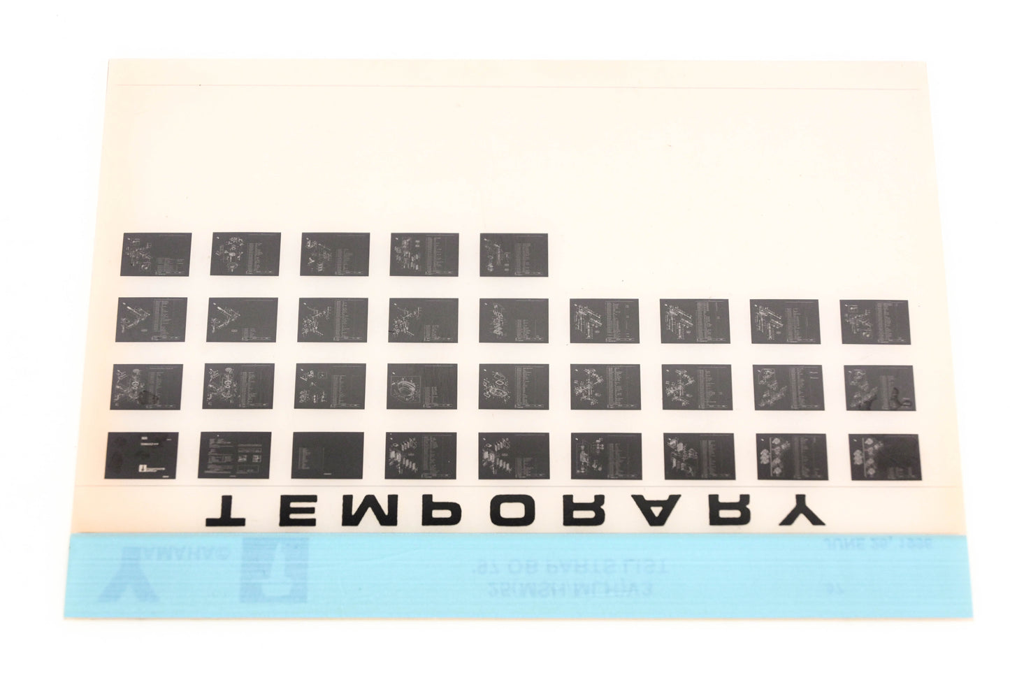 OEM Yamaha XM007-75 1997 25(MSH/MLH)V3 Outboard Temp Parts List Microfiche