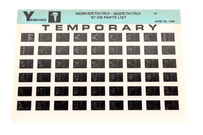 OEM Yamaha XM007-77 40(MHER/TH/TR)V-50(ER/TH/TR)V Temp Parts List Microfiche