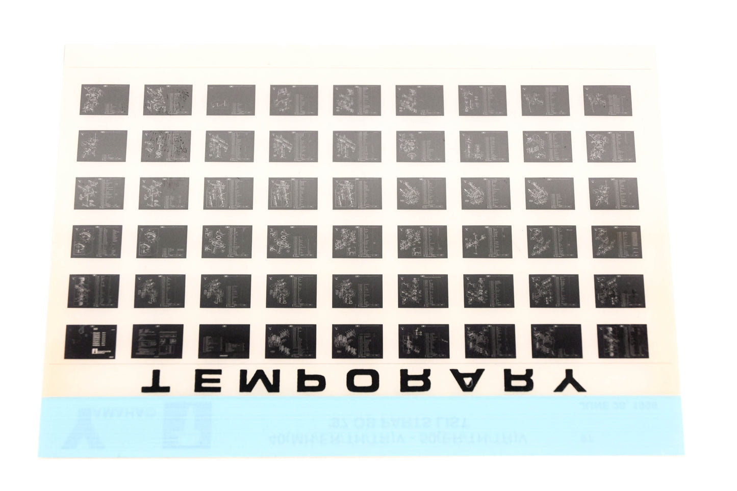OEM Yamaha XM007-77 40(MHER/TH/TR)V-50(ER/TH/TR)V Temp Parts List Microfiche