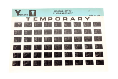 OEM Yamaha XM007-78 1997 115/130/L130TRV Outboard Temp Parts List Microfiche