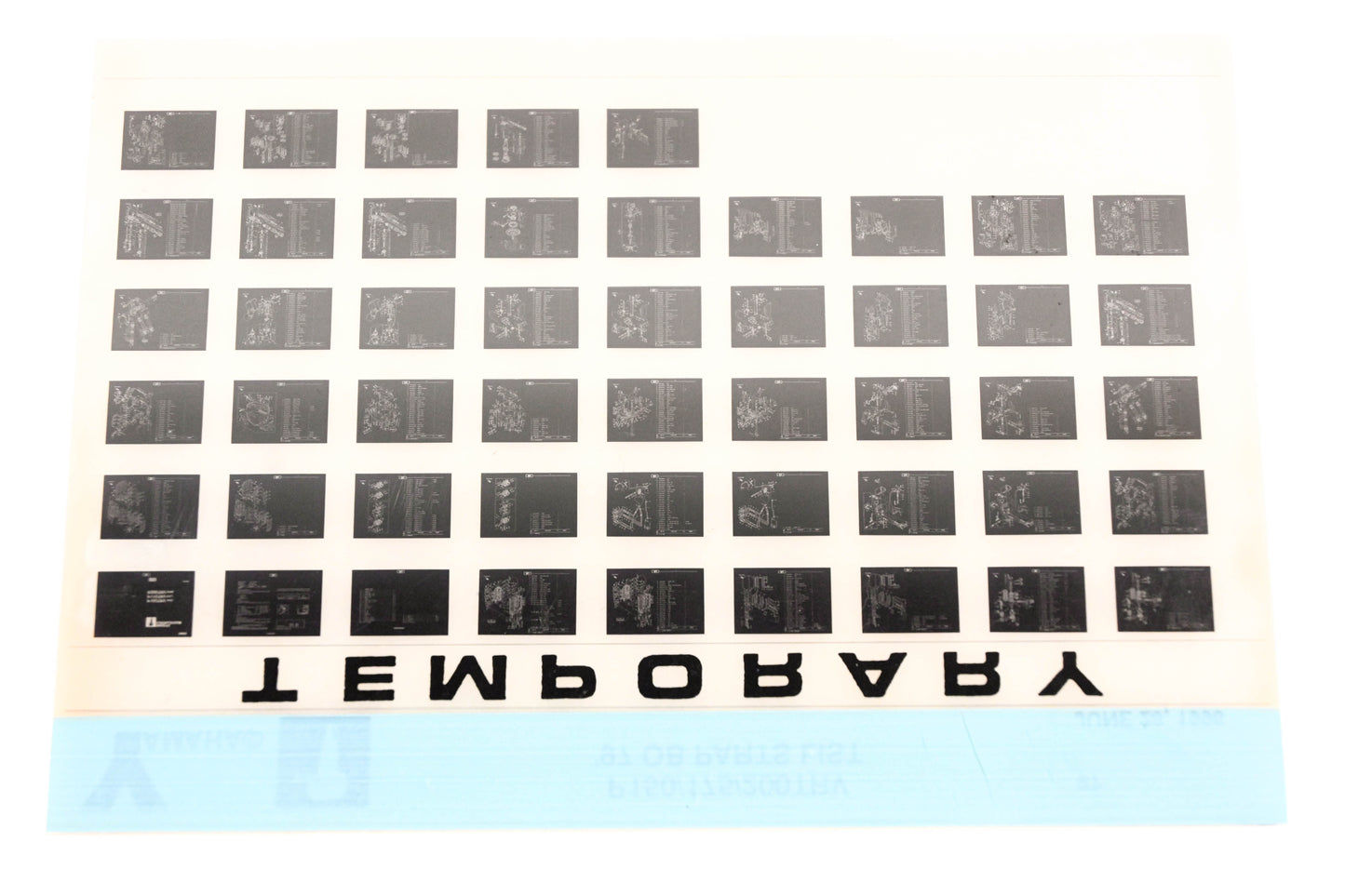 OEM Yamaha XM007-79 1997 P150/175/200TRV Outboard Temp Parts List Microfiche