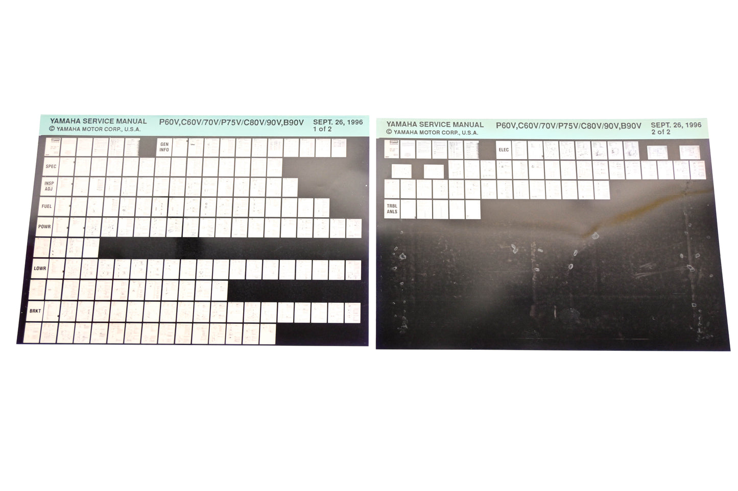 OEM Yamaha XM007-81 P60V,C60V/70V/P75V/V80V/90V,B90V Service Manual Lot
