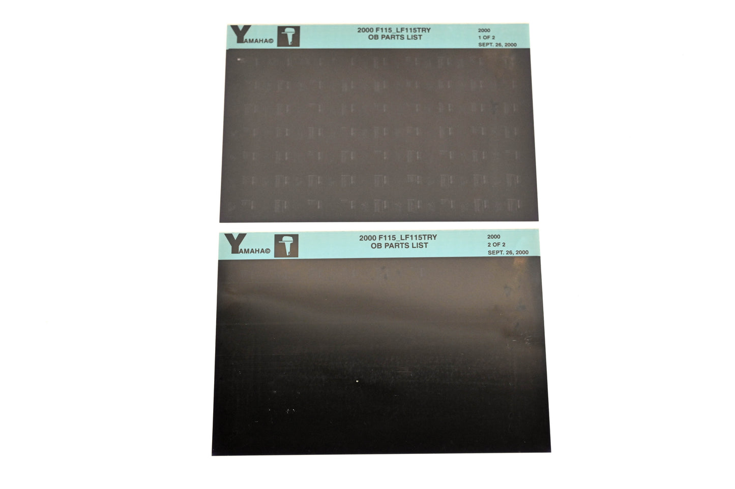 OEM Yamaha XM007-87 2000 F115 LF115TRY Outboard parts List Lot