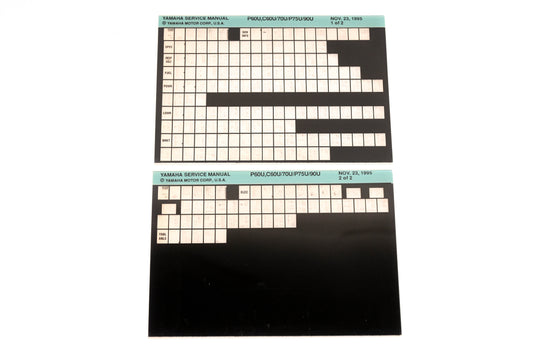 OEM Yamaha XM007-88 1995 P60U,C60U/70U/P75U/90U Service Manual Lot