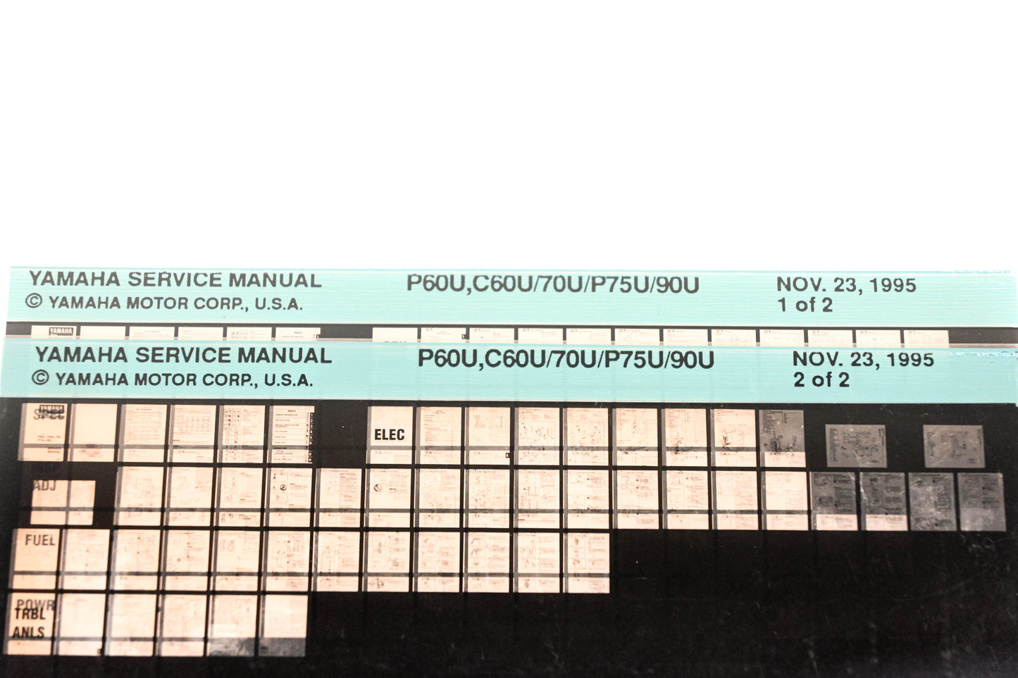 OEM Yamaha XM007-88 1995 P60U,C60U/70U/P75U/90U Service Manual Lot