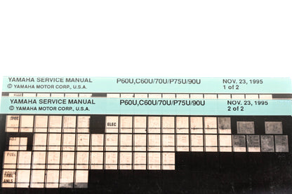 OEM Yamaha XM007-88 1995 P60U,C60U/70U/P75U/90U Service Manual Lot