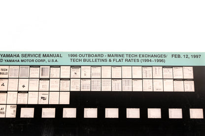 OEM Yamaha XM007-91 1996 Tech Exchanges/Bulletins & Flat Rates (94-96) Microfiche