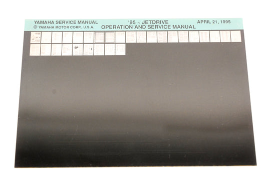 OEM Yamaha XM007-95 1995 Jetdrive Operation & Service Manual Microfiche