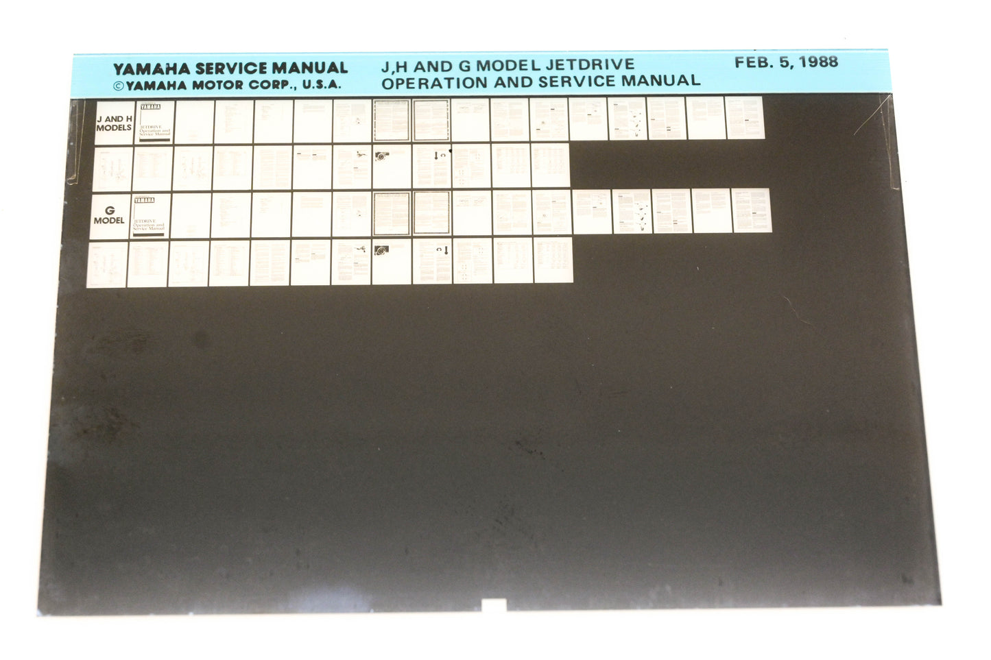OEM Yamaha XM007-97 1988 Jetdrive J,H,G Operation & Service Manual Microfiche