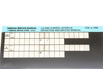 OEM Yamaha XM007-97 1988 Jetdrive J,H,G Operation & Service Manual Microfiche