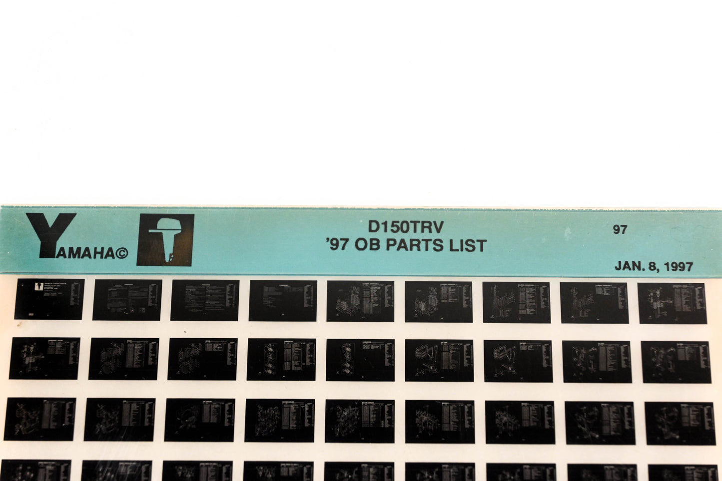 OEM Yamaha XM007-99 1997 D150TRV Outboard Parts List Microfiche