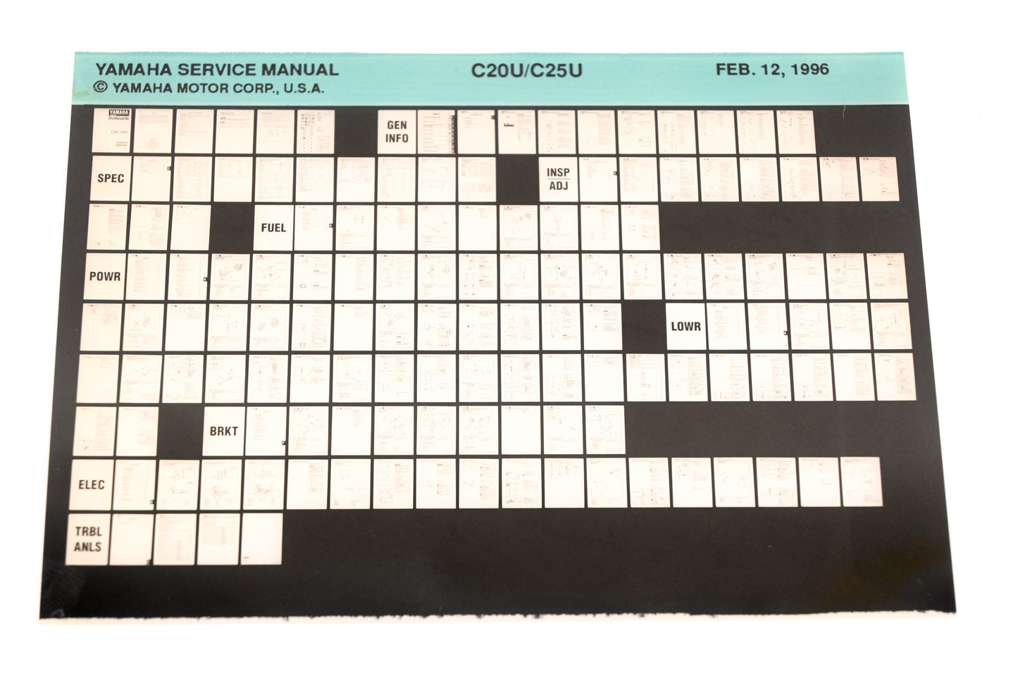 OEM Yamaha XM008-16 1996 C20U/C25U Service Manual Microfiche
