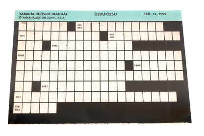 OEM Yamaha XM008-16 1996 C20U/C25U Service Manual Microfiche