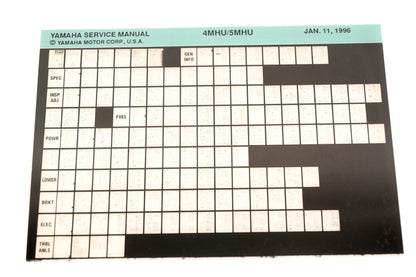 OEM Yamaha XM008-17 1996 4MHU/5MHU Service Manual Microfiche