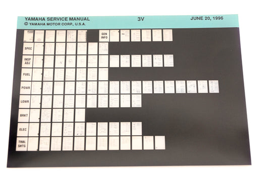 OEM Yamaha XM008-18 1996 3V Service Manual Microfiche