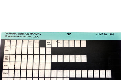 OEM Yamaha XM008-18 1996 3V Service Manual Microfiche